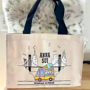 Anna Sui Ice Cream Sundae Funday Truck New York Canvas Tote Bag NWT