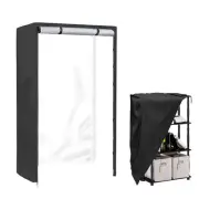 Storage Shelving Unit Cover Shelf Cart Waterproof Dustproof W/ Zipper Indoor