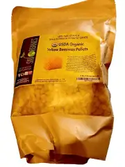 SKY ORGANICS 100% Organic Grade A Triple Filtered Yellow Beeswax Pellets 1 lb