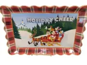 DISNEY HOLIDAY SERVING TRAY CHRISTMAS SERVING TRAY MICKEY MOUSE AND FRIENDS NEW
