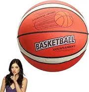 Bobcow Silent Basketball Size 5, Airless Foam Basketball for Indoor Training, Silent Basketball Dribbling Indoor, Soft Noiseless Basketball with Ball Cover for Kids Youth Playing (Uncompressed)