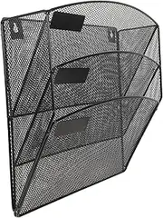 NUOBESTY Wall Pockets Organizer Magazine Rack Wire Basket Space-Saving File Holder
