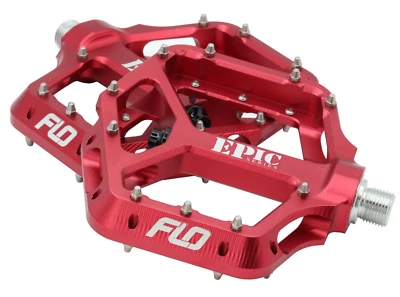 Flo Motorsports Red Epic Series Platform MTB Mountain Bike Pedals
