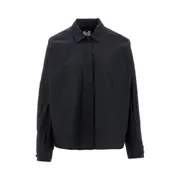 [EMPORIO ARMANI] EMPORIO ARMANI Poplin shirt with a maxi patch pocket Woman 42 42 Blue
