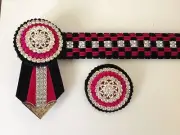 Checker board Browband & Matching Lapel