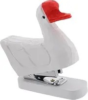 EXQUIMEUBLE Unique Stapler Whimsical Goose Design Creative Office and Home Supplies Wooden Stapler for Adults for School Use