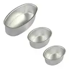 2Pcs Oval Shape Mini Cake Pans Bakings Tool for Kitchen, Bakeries NonStick