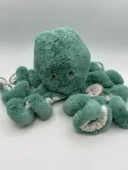 RARE New OB Green Reef Octopus Plush Tan Ribbed Tentacles 12" Tags 2023