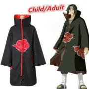 Naruto Akatsuki Cloak (XL) Pain Itachi Jacket Cosplay Anime Costume Ninja A18