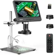 DM602 Pro 10.1" HDMI Digital Microscope 2000x, Pro Boom Arm Stand, LCD...