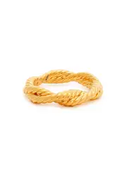 Missoma Double Rope 18kt Gold-plated Ring - Size Q Size Q