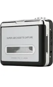 Cassette Player – Portable Tape Player Captures MP3 Audio Music via USB Silver