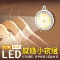 在飛比找樂天市場購物網優惠-【人來即亮！小巧易安裝】LED感應夜燈 紅外線感應燈 自動感