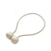 Home Clothing Hooks Beige Tie Backs Ball Holder 2PCS Magnetic Ball Curtain