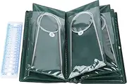 Aeelike Circular Knitting Needles 40cm, Short for Knitting, Metal Round Set Beginners with Case and Needle Gauge, Pins Socks, Hats or Small Project, Silver