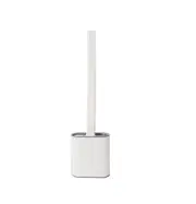 Bathroom Silicone Bristles Toilet Brush with Holder Cleaning Brush Set Creative