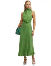 [Oxford] Camilla Cupro Blend Dress in Apple