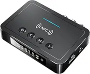3-in-1 NFC Wireless Bluetooth 5.0 Audio Transmitter Receiver HiFi Music Adapter Bluetooth Receiver Transmitter with AUX RCA Optical USB for HiFi Stereo Music
