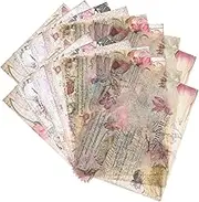 TOPPERFUN Vintage Aesthetic Paper Large Size 16pcs Scrapbooking Decorative Background for Journaling
