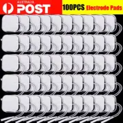 100PCS Reusable Electrode Pads Self Adhesive Replacement Patches TENS Unit 4X4CM