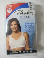 NEW Playtex 18-Hour Bra 44C Blue Original Comfort Strap Wirefree 4693