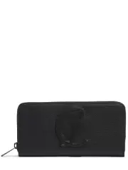 CHRISTIAN LOUBOUTIN By My Side $850 Black Grained Leather Wallet New/Authentic