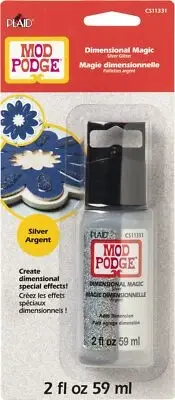 Mod Podge Dimenional Magic Glitter Carded 2oz Silver
