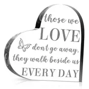 Acrylic Sympathy Gift Loss Gifts Bereavement Acrylic Heart 6 x 6 x 0.6 Inch