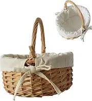 Woven Wicker Storage Baskets | Home Organisation Hamper Basket | Woven Water Hyacinth Organiser | Basket Organizer Bathroom Storage Basket | Portable Basket With Handle For Toys