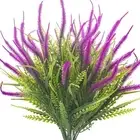 10 Bundles Artificial Plants Outdoor Grass with Flowers UV Resistant2170