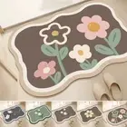 Water Absorption Bath Mat Wavy Floor Rug Practical Carpets for Bathroom