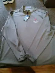 Pebble Beach Premier Performance Quarter Zip Men's L Meridian Bank New With Tags