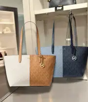 Michael Kors Jet Set Travel Women Medium Two-Tone Tote Shoulder Bag Variation
