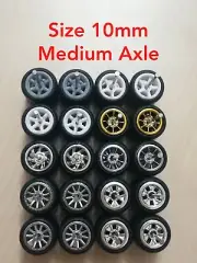 1/64 Scale Custom Wheels HOT WHEELS RUBBER WHEELS TIRES 10MM 10 SETS 1/64 Medium