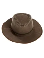 Outback Hat Brown Distressed Cotton