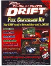 FAST AND THE FURIOUS DRIFT Original NOS Video Arcade Game Promo Flyer Vintage