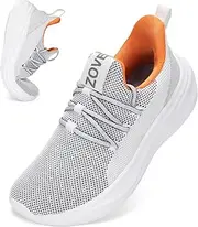 [ZOVE] Wide Toe Box Shoes Women Slip On Hands Free Tennis Sneakers Arch Support Extra Wide Width Running Shoes for Women Orthopedic Plantar Fasciitis Walking Athletic