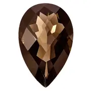Gemstone Smoky Quartz Aa Quality 10X7mm Pear Checkerboard