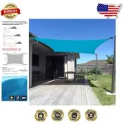 Elegant 8' x 10' Turquoise Blue Sun Shade Sail - UV Protection for Outdoors