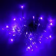 Karlling Battery Operated Christmas Lights,8 Flashing Mode 13 ft Short Clear Wire Led Fairy Light String With Timer For Small Mini Xmas Tree and Wedding Party indoor/outdoor Decoration (Purple, 1Pack)