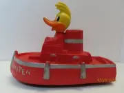 Vintage 1950's Reliable Toys Woody Woodpecker Red Tooter tugboat toy great cond