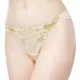 思薇爾 花蔓巴黎系列M-XL蕾絲刺繡低腰丁字褲(金珞棕)