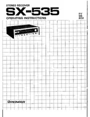 Pioneer SX-535 Receiver Owners Manual