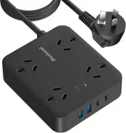 Dozianai Power Board, Surge Protector Power Strip 4 Outlets with USB C