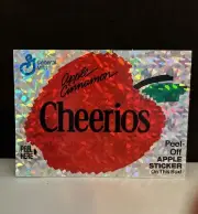 Vintage General Mills Prism Apple Cinnamon CHEERIOS Sticker Sheet - Rare