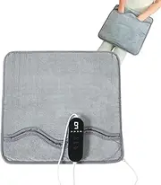 Electric Foot Warmer, Soft Heated Foot Heating Pad, Fast Warming Plush, Adjustable Temperature for Home, Office, Winter Use for Keeping Feet Cozy During Chilly Days. 30.5x11.5x11.5cm Gray