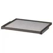 KOMPLEMENT pull-out tray with drawer mat, dark grey/light grey, 75x58 cm