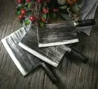 Handmade Cleaver Knife Forged Steel Wood Handle Butcher Slicing Cut Bone Chopper