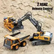 Children Remote Control Excavator, Dump Truck & Bulldozer RC Construction Toys