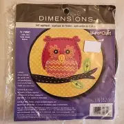 Dimensions Learn a Craft Owl Felt Applique 6" Kit #72-74061 NEW SEALED